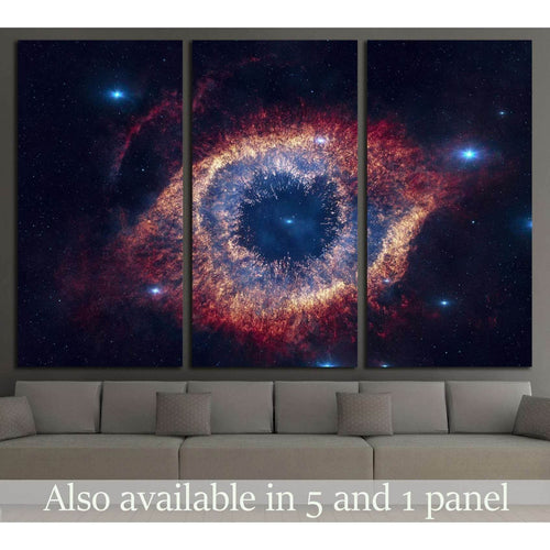 The Helix Nebula is a large planetary nebula located in the constellation Aquarius №2442 - Canvas Print / Wall Art / Wall Decor / Artwork / Poster