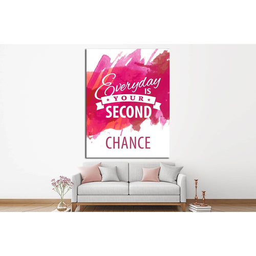 Vintage canvas with motivation quote on red pink abstract watercolor background №4563 - Canvas Print / Wall Art / Wall Decor / Artwork / Poster