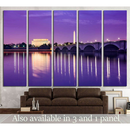 Washington DC skyline on the Potomac №1361 - Canvas Print / Wall Art / Wall Decor / Artwork / Poster