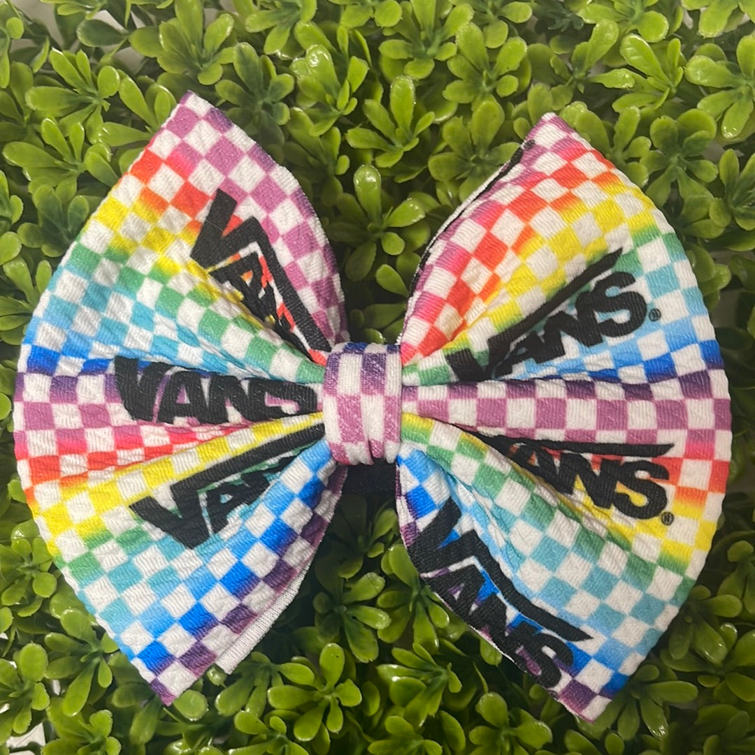 Rainbow Check Bow
