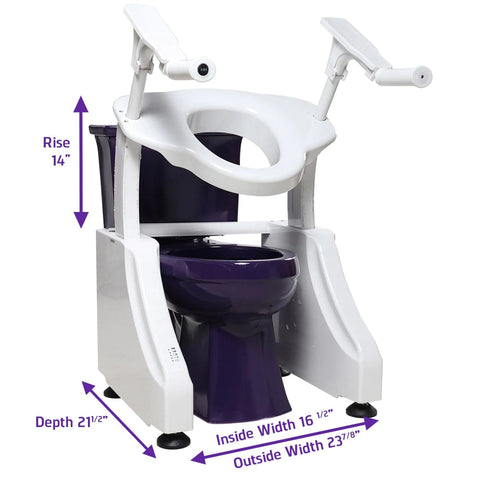 deluxe toilet lift dl1 from dignity lifts with measurements