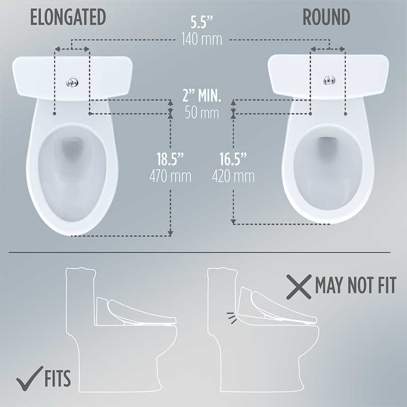bidet toilet seat fitment diagram