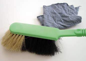 broom and cloth