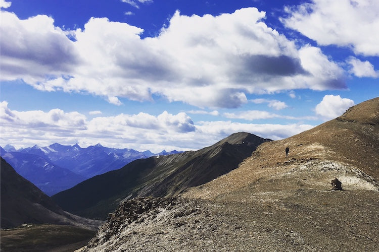 A spectacular ridgeline on the Skyline Trail near Jasper, BC.