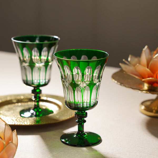 Wine Glass (Set of 2), Emerald Green – Only on The Avenue