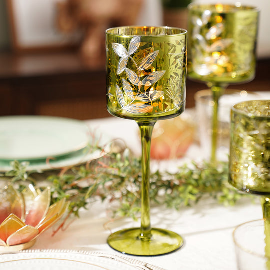 Vintage Brass Wine Glass  Metal Goblet Perfect As Succulent Holder or  Votive Candle Holder
