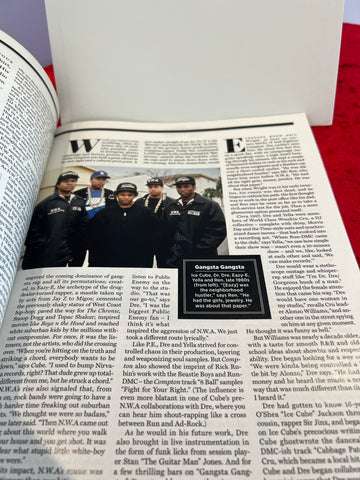 An original Rolling Stones magazine signed by hip-hop legends Dr. Dre and Ice Cube, a rare collectible sold by MJB Memorabilia