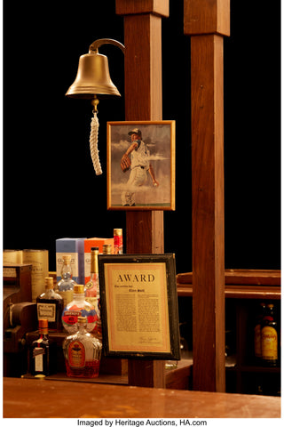 George Wendt and John Ratzenberger, also known as Norm Peterson and Cliff Clavin from the iconic television sitcom 'Cheers', standing in their beloved bar for one last time before it goes up for auction