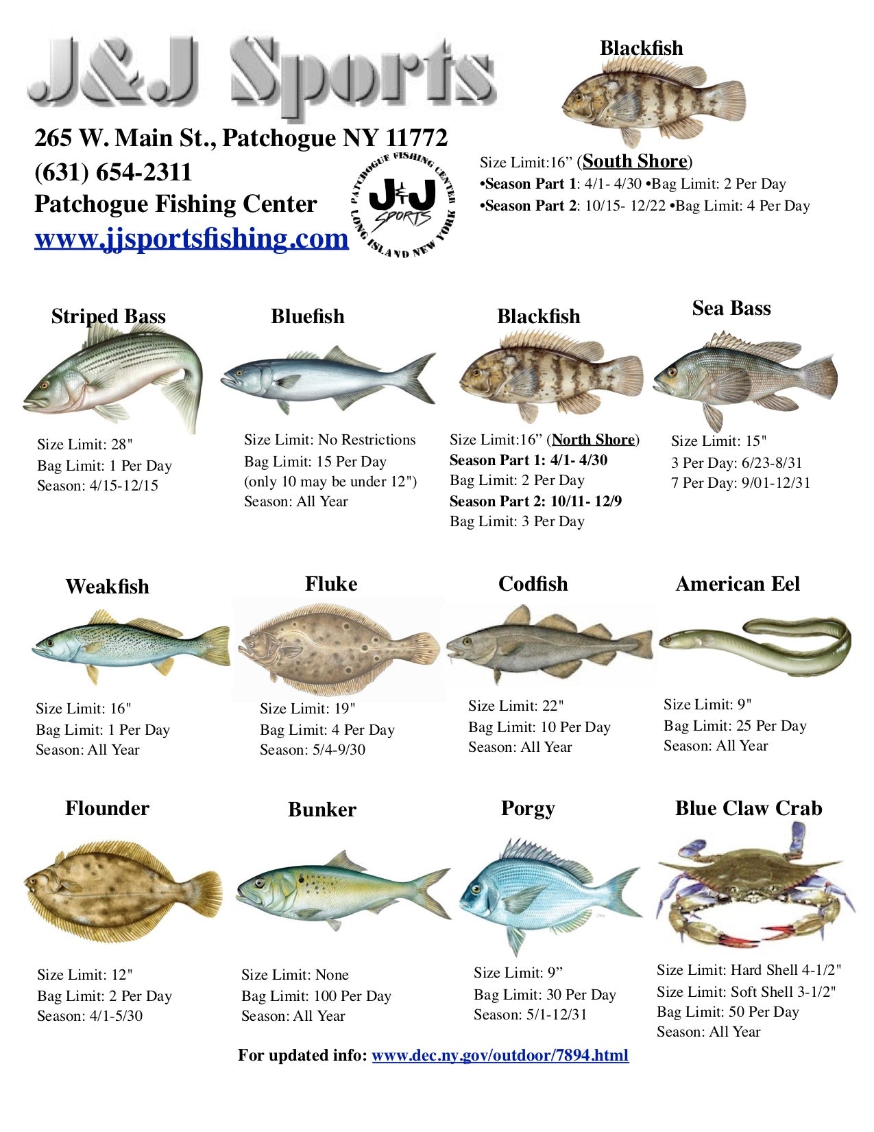Angler Fish Size Chart