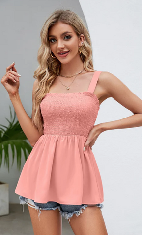 pink babydoll top at scarlet avenue