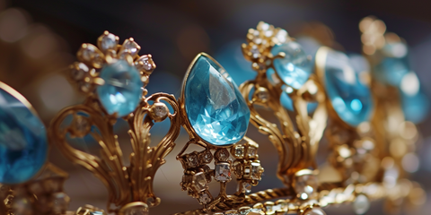 photo of an aquamarine crown