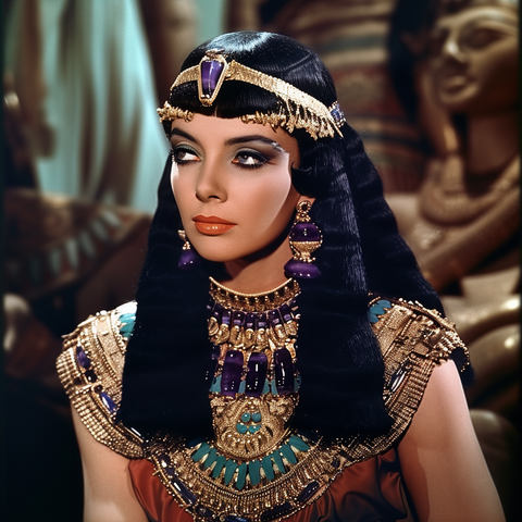 Cleopatra wearing amethyst