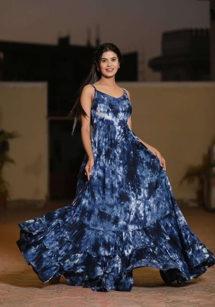 Indi Inside Miraya Maroon Silk Party Maxi Dress (Set of 2)