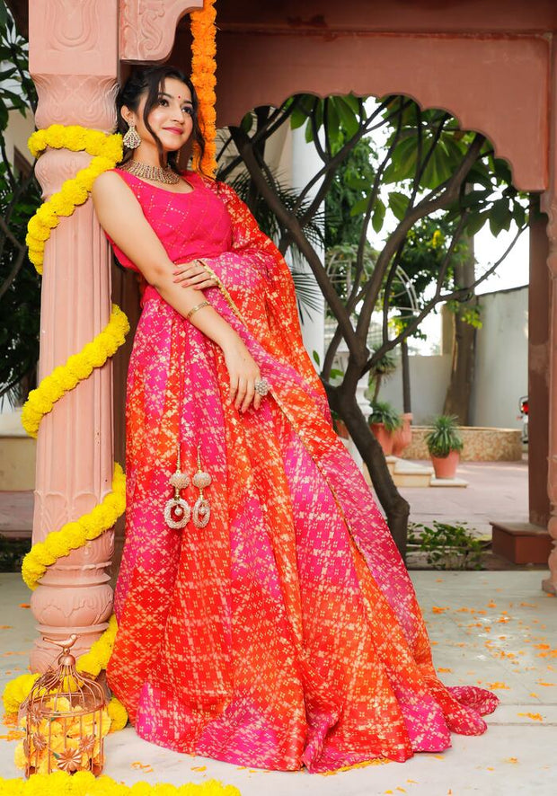 Lehenga Choli Rajasthani Bandhej Lehenga Choli Good Qaulity Traditional  Look Chaniya Choli - Etsy