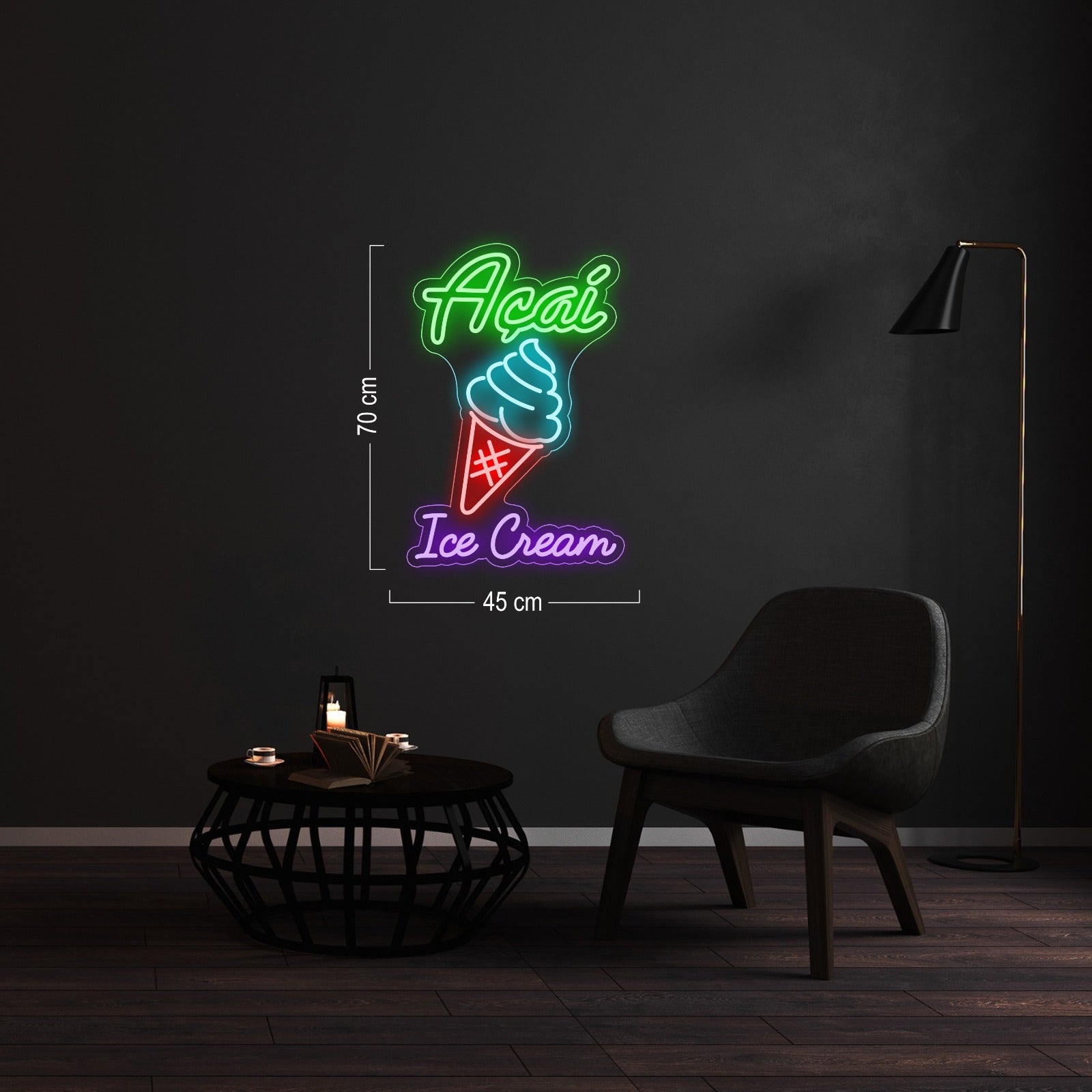 custom neon sign acai
