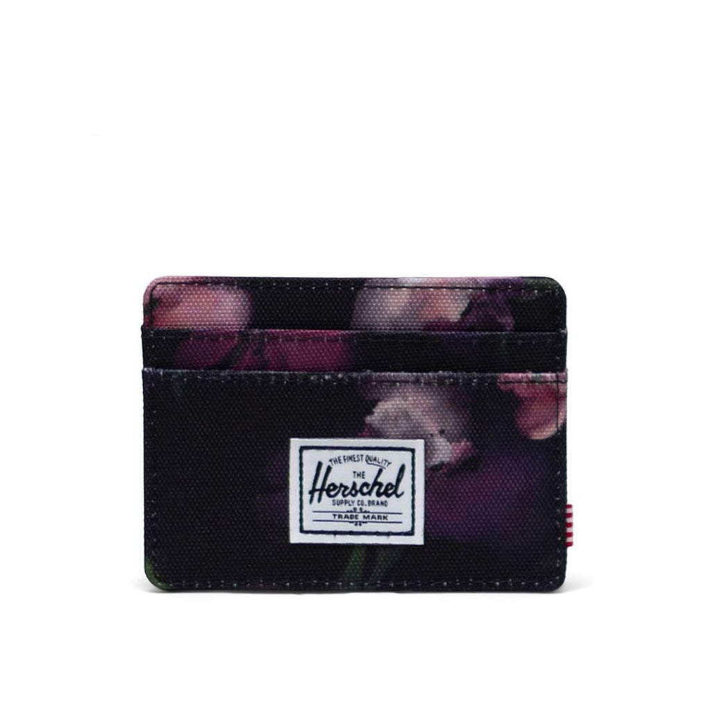 Herschel Supply Co | Charlie Cardholder Wallet | Black Grid/Gargoyle/Sun Orange