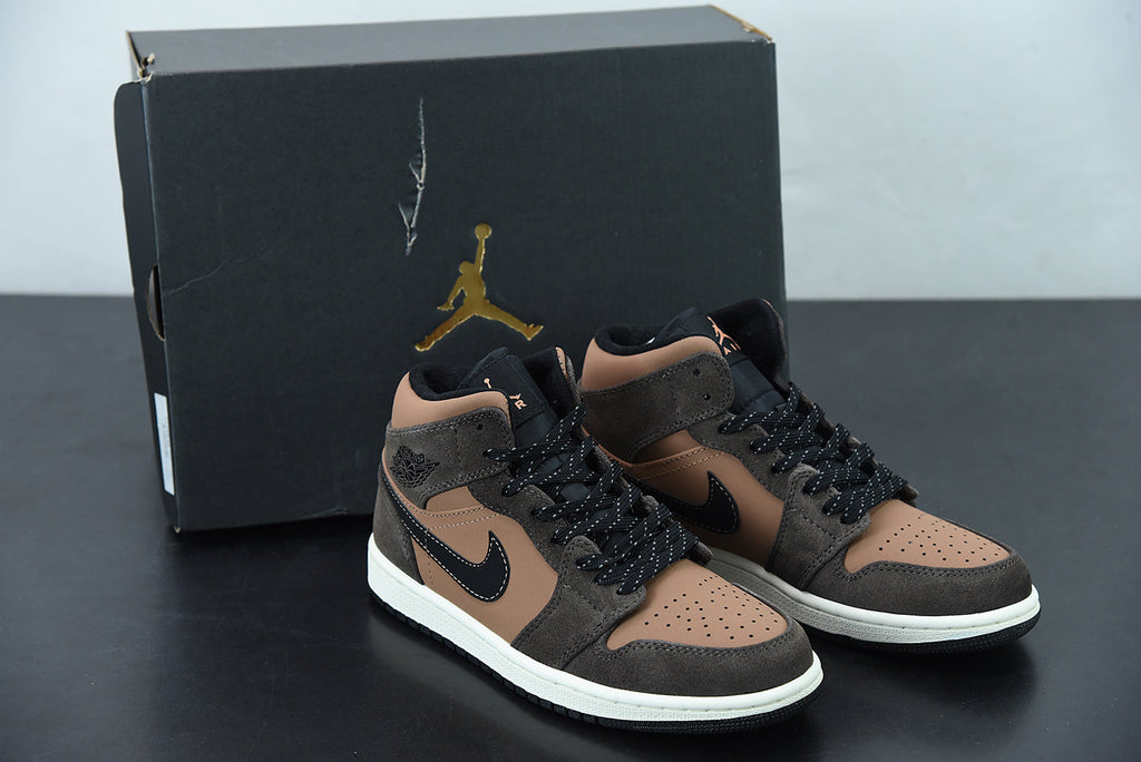 nike air jordan 1 mid se brown