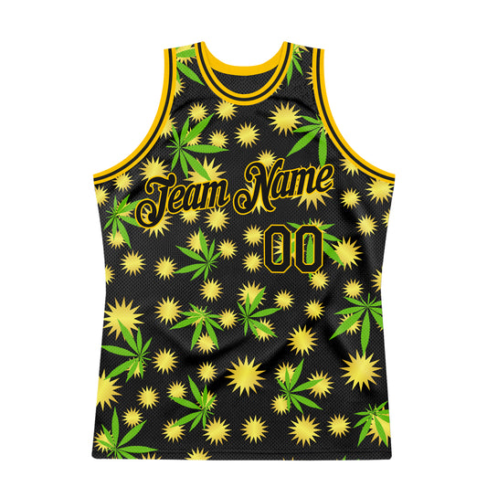 Custom Cream Weed 3D Basketball Jersey – Pregrass