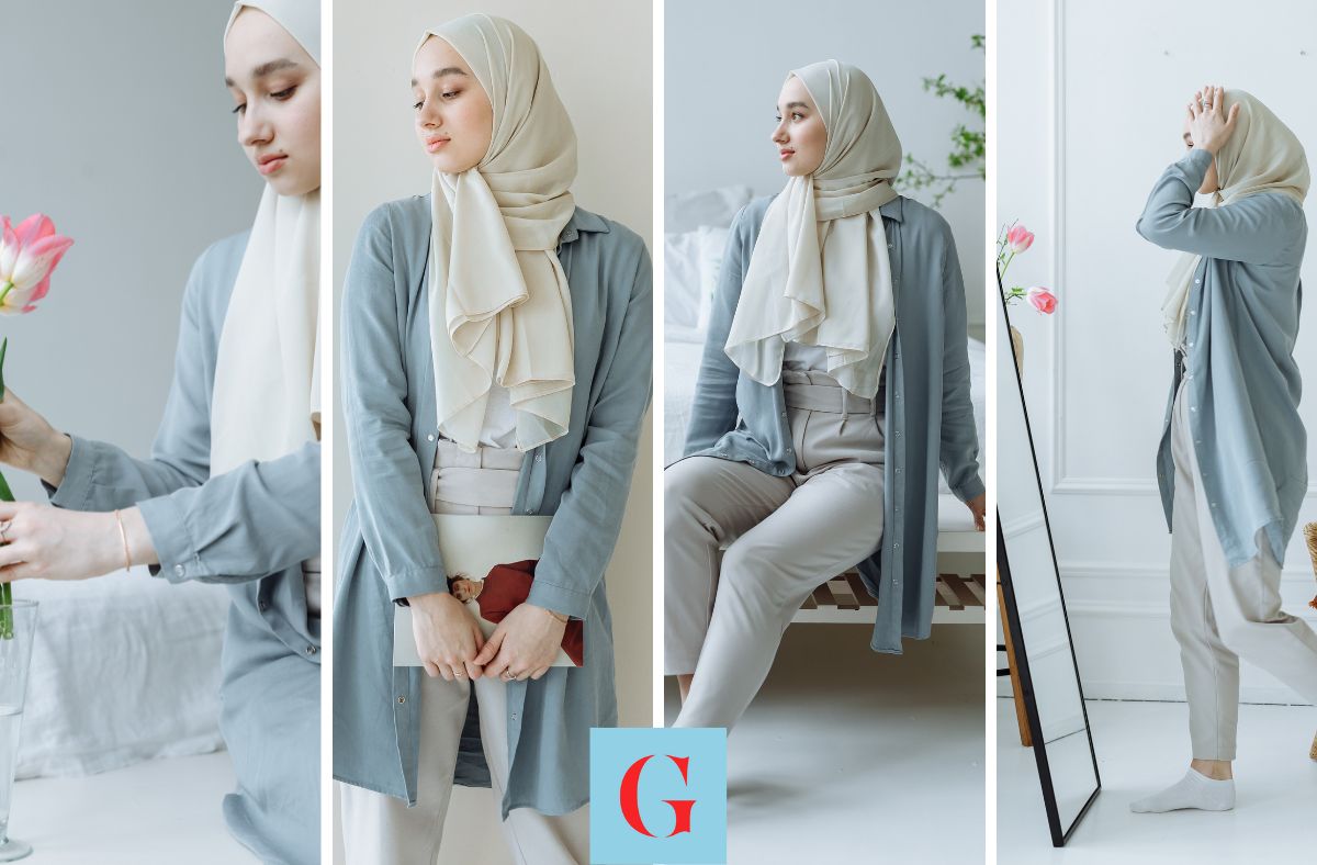 5 Ide OOTD Hijab - Celana Kulot