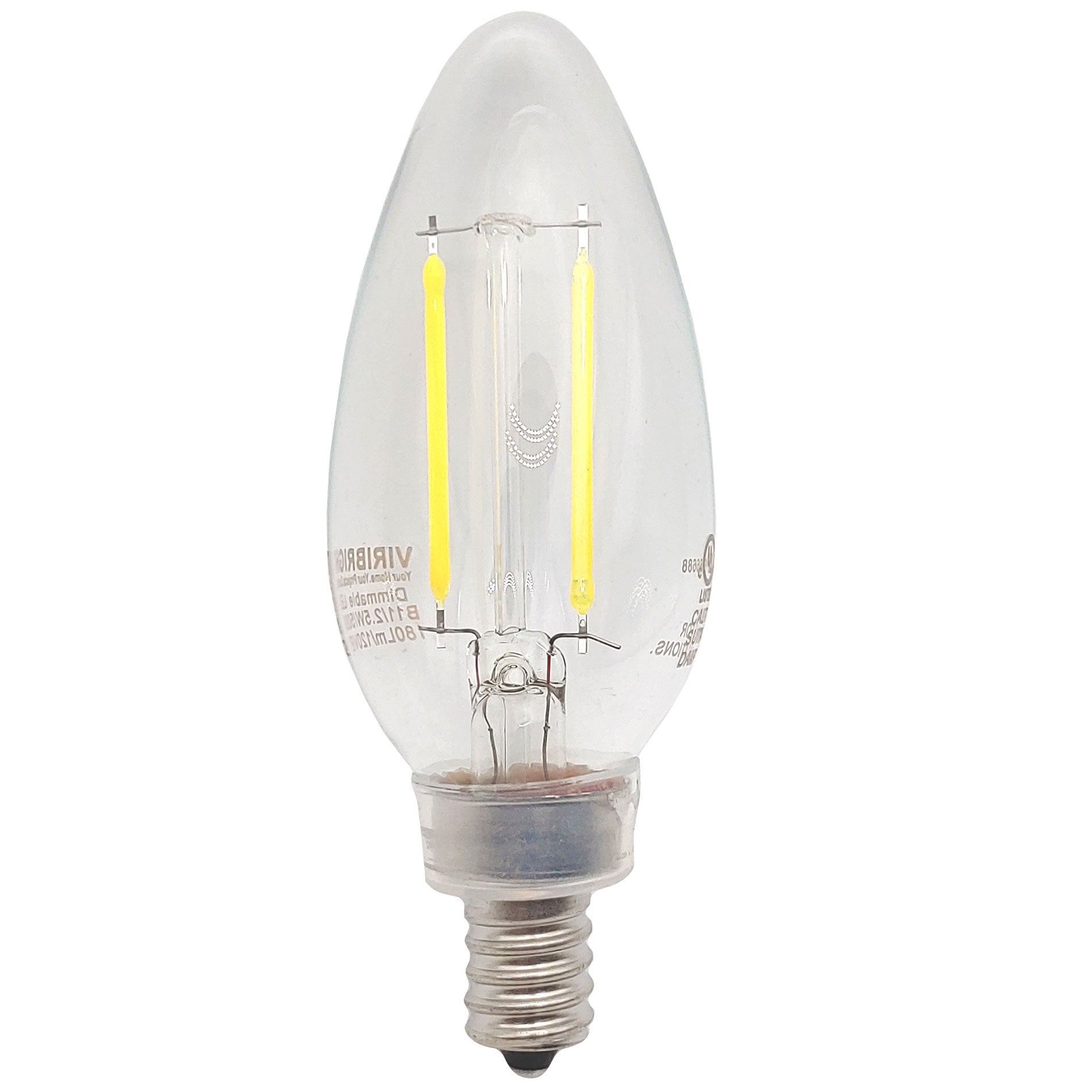 Ampoule DEL graduelle B10 chandelier style filament - 120 V - 4 W - E12 -  5000 K