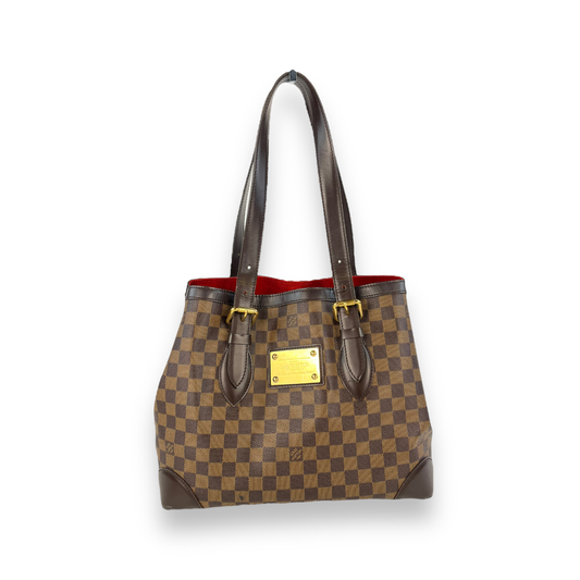 Louis Vuitton Damier Hampstead MM Tote Bag N51204 Brown