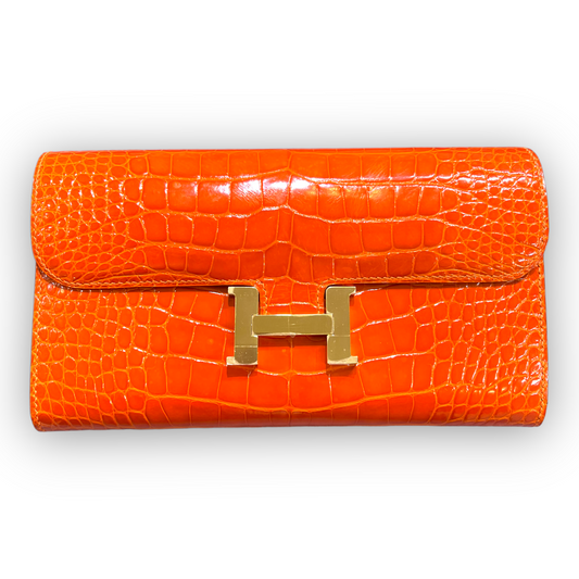 Hermès Alligator Constance Long Wallet – The Luxury Exchange PDX