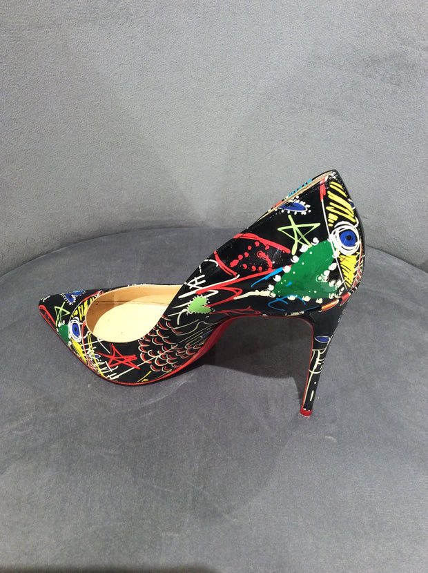 Christian Louboutin So Kate 120 Glitter Mini Pumps (Size 39.5) 