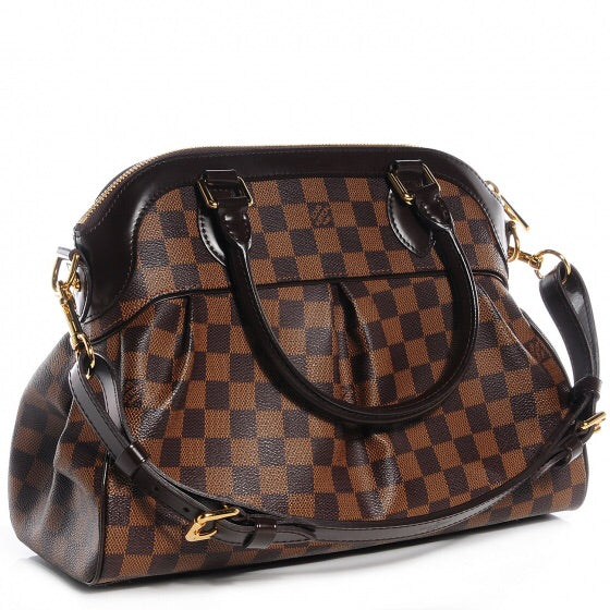 Louis Vuitton Damier Ebene Croisette Bag with crossbody strap and gold –  The Find