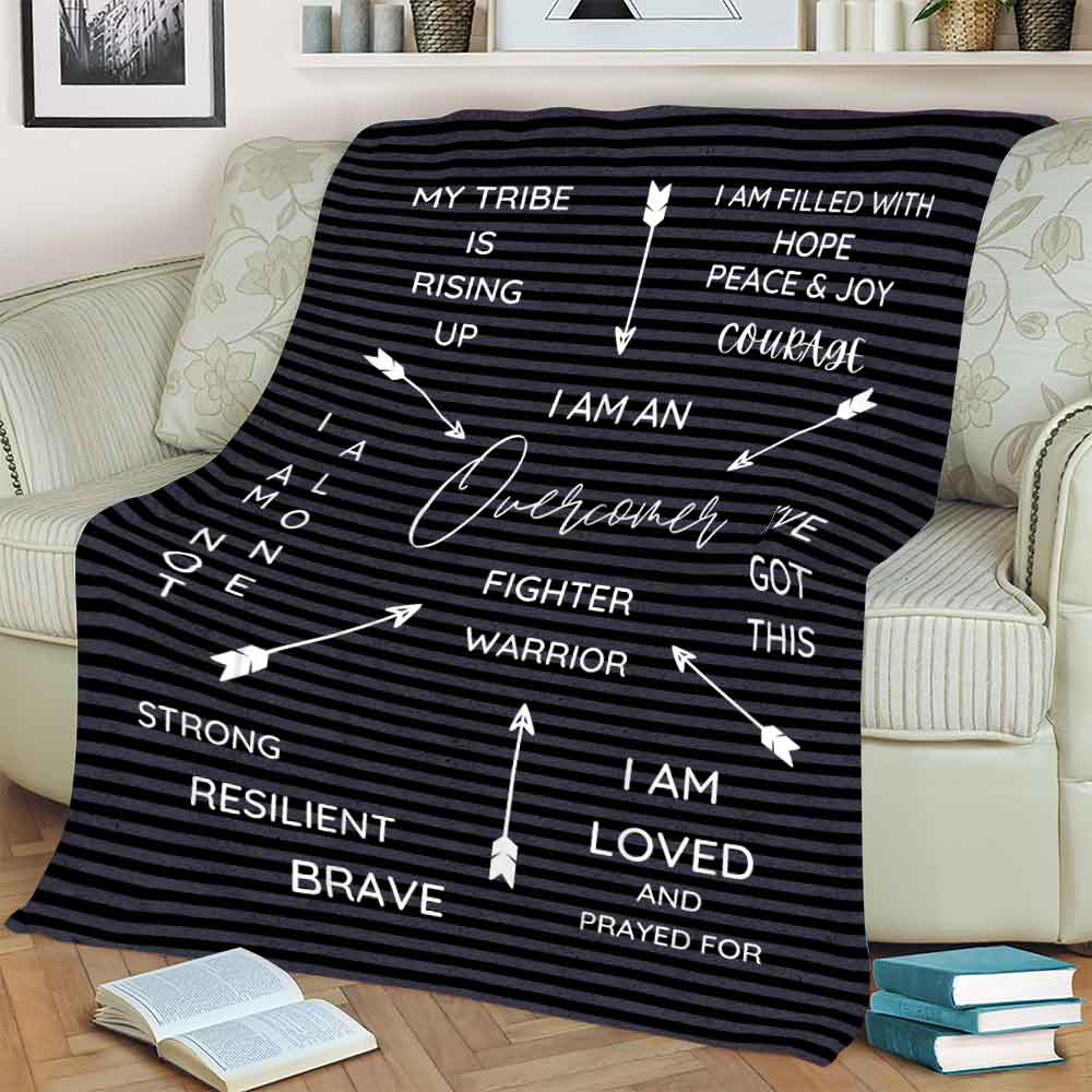 Overcomer Letterboard Healing Compassion Blanket, Get Well Soon Gifts