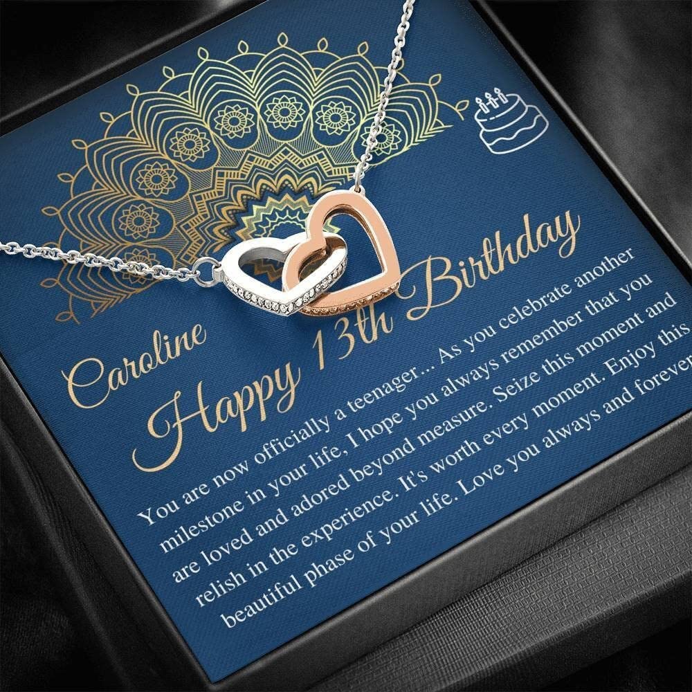 13th Birthday Girl, 13th Birthday Gift Official Teenager, Thirteenth Birthday Necklace, Gift for 13 Year Old Girl Gifts, Teen Birthday Standard Box