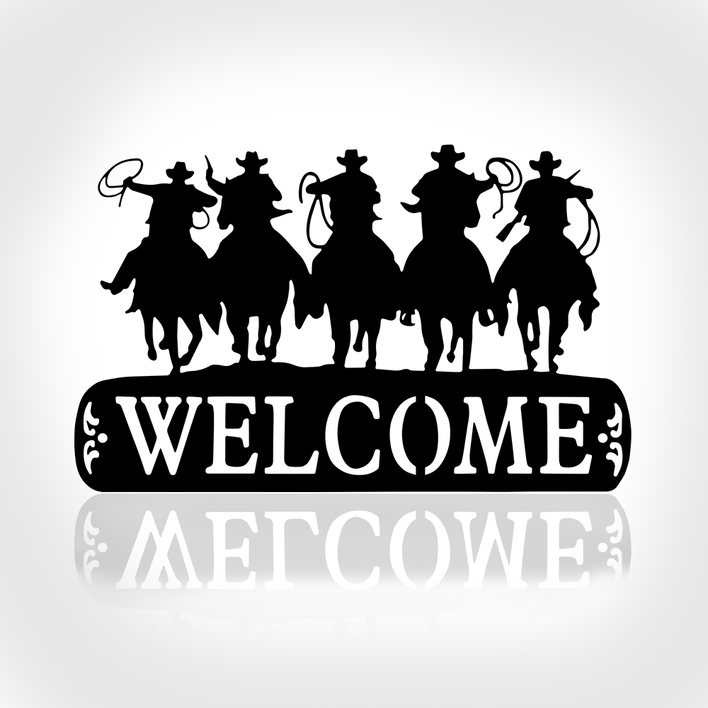 Horse Lovers Welcome STENCIL Barn Arrow Western Horseshoe Cowboy