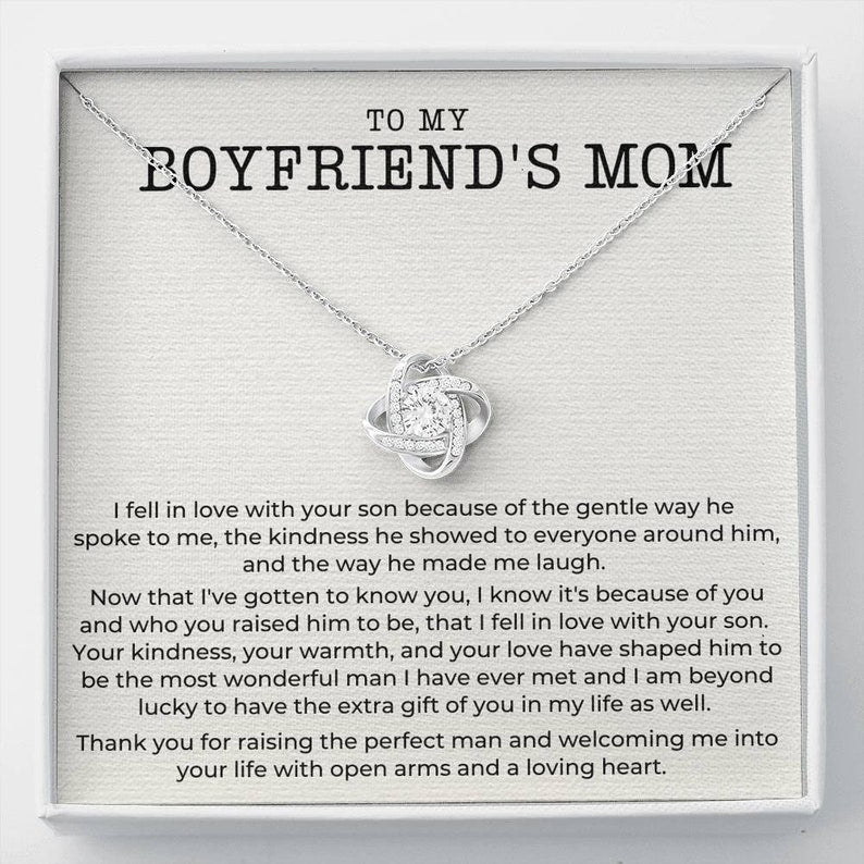 To My Boyfriend's Mom Necklace, Gift for Boyfriend Mother, Birthday Gift  Christmas Gift for Boyfriends Mom 