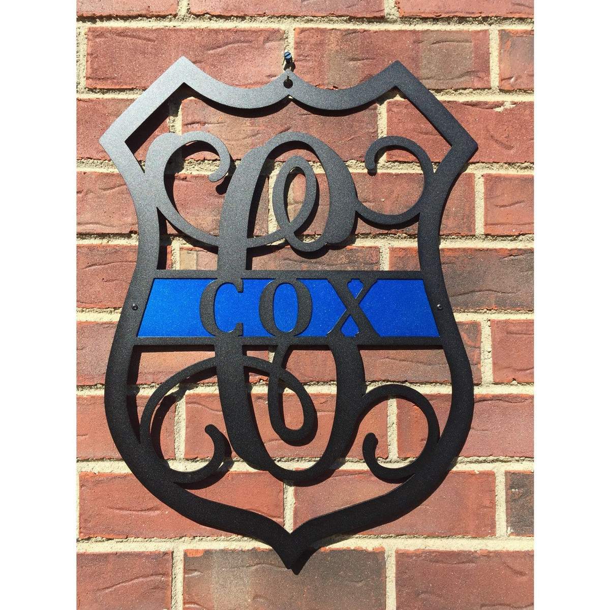 Personalized Police Sign for Home, Metal Wall Art, Police Officer