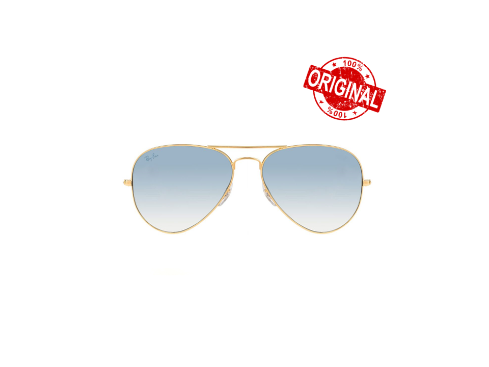 RAY-BAN RB3689 Aviator Gold & Light Brown Gradient Sunglasses - GOLD/LIGHT  BROWN GRADIENT | Tillys