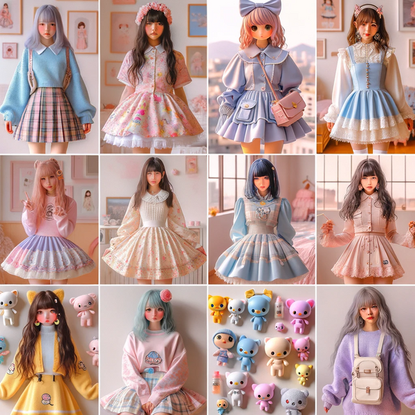 Kawaii fashion in Japan is incredibly diverse, featuring various sub-styles that all embrace the core tenet of cuteness.