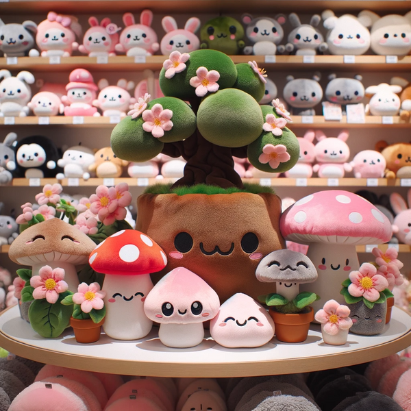 Adattare piante e fiori ai peluche Kawaii unisce il fascino della natura con il fascino accattivante della dolcezza