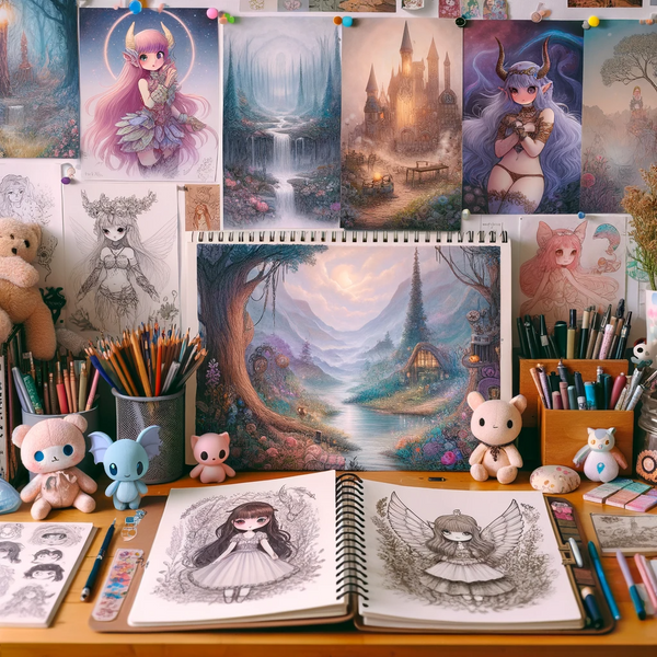 Fantasy elements, particularly magical creatures, hold a significant role in Kawaii art, contributing to its overall whimsical and imaginative ethos. These elements not only add layers of complexity and intrigue but also amplify the innate cuteness and emotional appeal that define the Kawaii aesthetic