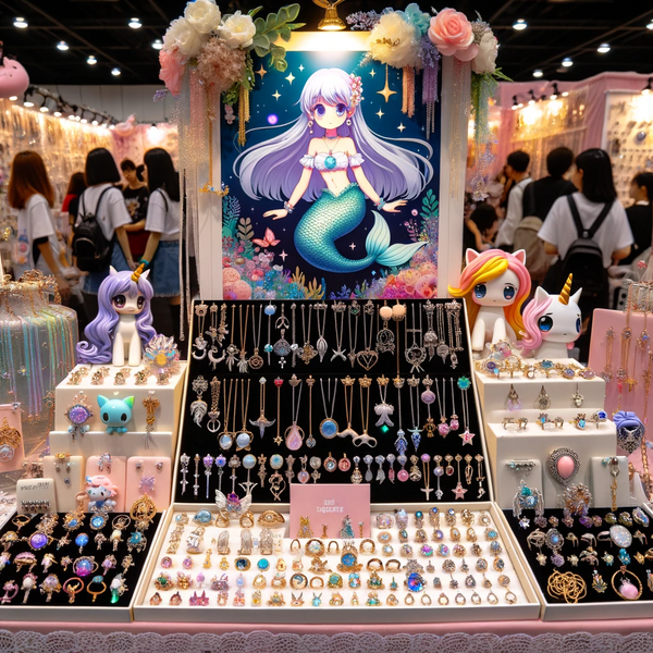Fantasy elements such as unicorns and mermaids are often seamlessly incorporated into Kawaii accessories, creating a whimsical blend of cuteness and magic