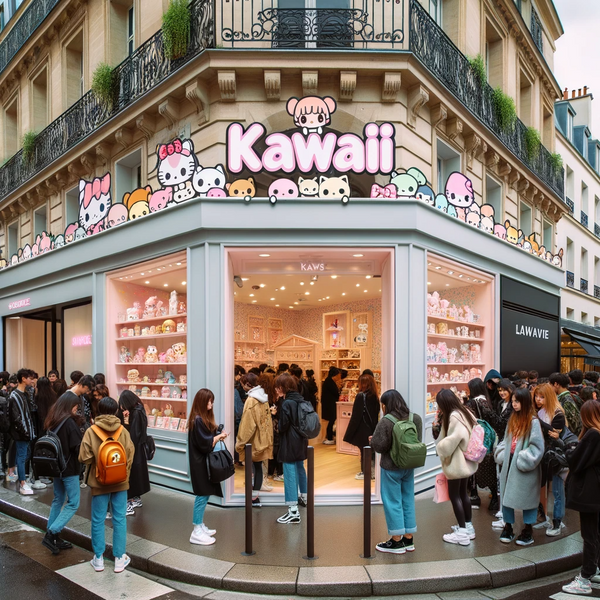 La moda Kawaii ha sperimentato un’accoglienza diffusa nei mercati al di fuori del Giappone, facilitata in parte dalla proliferazione globale della cultura pop giapponese, dei social media e di strategie di marketing mirate.