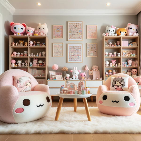 Kawaii home decor, furniture often serves both functional and aesthetic purposes, embodying a youthful and cheerful ambiance.