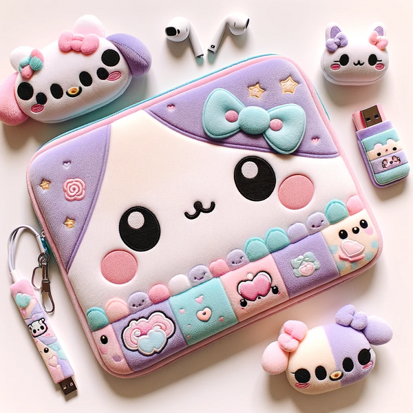 The Kawaii aesthetic, characterized by cute, playful, and whimsical elements, has found its way into tech accessories, making everyday gadgets fun and visually appealing.