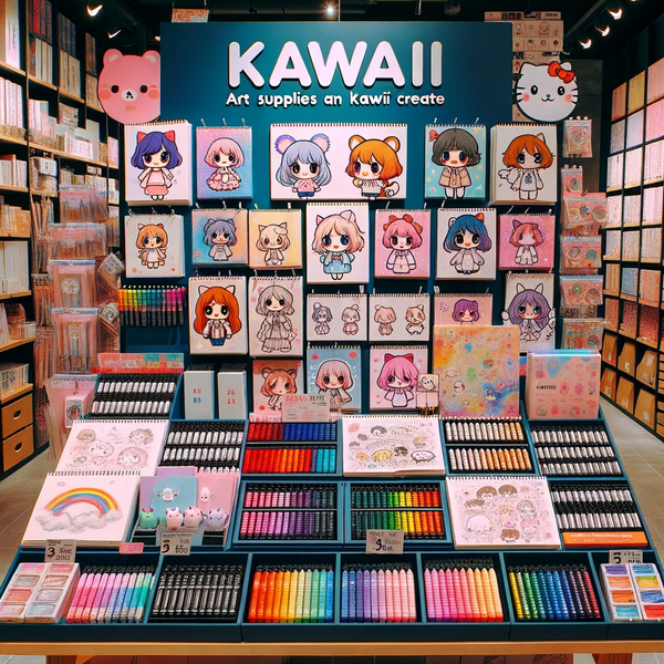 The Kawaii aesthetic in art places a strong emphasis on vibrant colors, fine details, and varying textures. As such, the art supplies chosen often reflect these needs