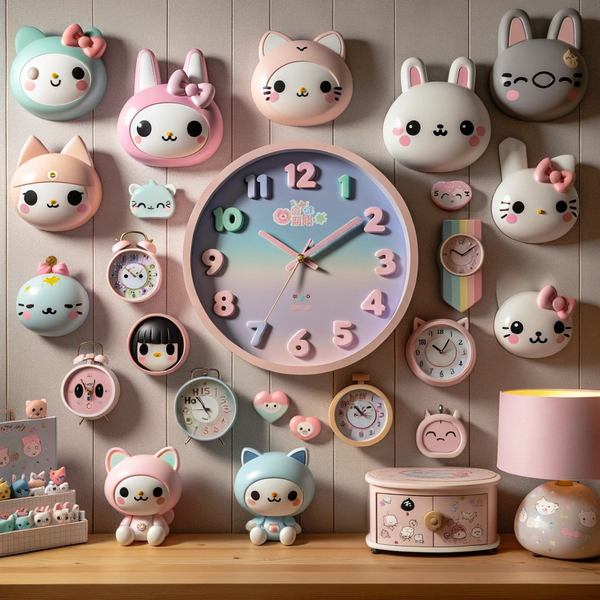 The influence of Kawaii culture extends even to functional household items like clocks and timepieces, transforming them from mere functional objects into adorable decor items