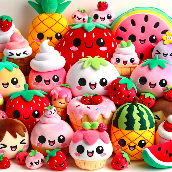 Turning food items like fruits and desserts into Kawaii plushies is an ingenious way to combine the universal love of food with the irresistible charm of cute design