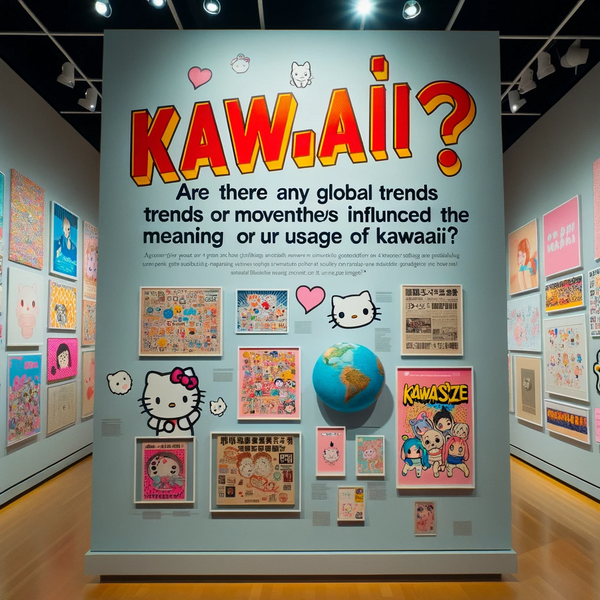 Sì, diverse tendenze e movimenti globali hanno influenzato il significato e l'uso di "Kawaii", rafforzando il suo senso originale di "carineria" ed espandendolo in varie direzioni. Ecco alcune influenze chiave: