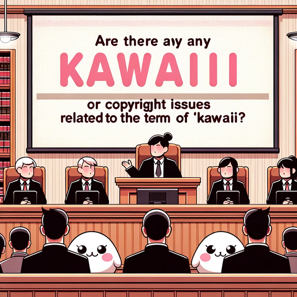 Il termine "Kawaii" stesso è generalmente considerato un termine descrittivo comune e non è protetto da copyright. Tuttavia, ci sono stati casi legali e problemi di copyright relativi a specifici personaggi, marchi e proprietà intellettuali di "Kawaii". Ecco alcuni tipi generali di problemi legali che potrebbero sorgere: