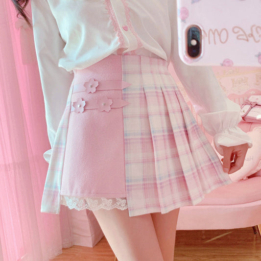 Adorable Kawaii Bow White Pleated Women Mini Skirt – Youeni