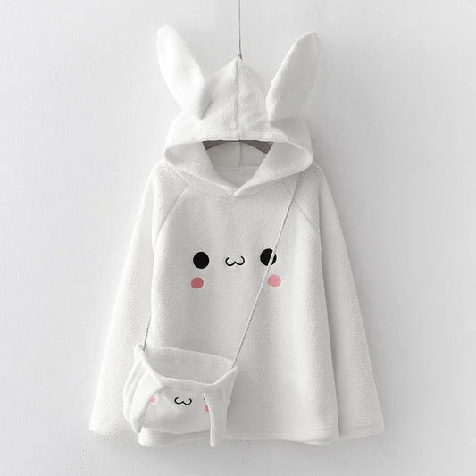 Kawaii Fluffy Shark Hoodie - Dive into Cozy Cute - Youeni