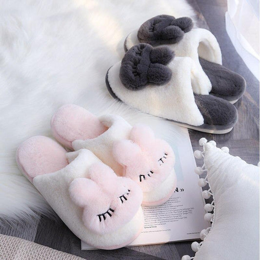 Pink Bunny Plush Slippers – Youeni