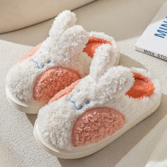 Pink Bunny Plush Slippers – Youeni